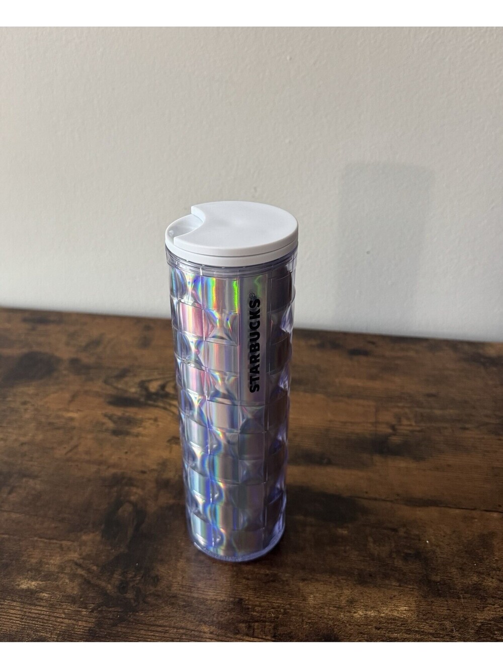 2024 Starbucks 16 oz Iridescent Holographic Grande Tumbler with White Lid